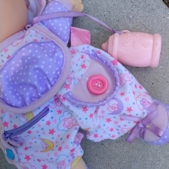 Cabbage Patch Kids/12" Baby Doll/Hearts/Stars/Moons Outfit/Hat/Bib/Bottle - Picture 3 of 8